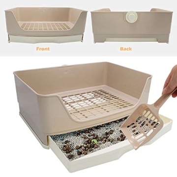 BWOGUE Large Rabbit Litter Box with Drawer for Easy Cleaning