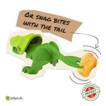 Jollycub® Interactive Toddler Utensils, Dino Chomperware™, Kids Silverware Set, BPA Free, Made in USA (Leafy Greens)