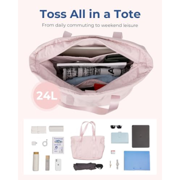 BAGSMART Women's Lightweight Tote for Work & Gym