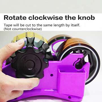 Purple Heat Tape Dispenser Sublimation - Multiple Roll Cut Heat Tape Dispenser 1" & 3" Core Double Reel Cores Sublimation for Heat Transfer Tape,Semi-Automatic Tape Dispenser with Compartment Slots