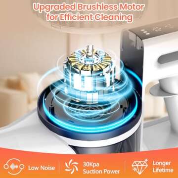 Cordless Vacuum Cleaner with 30Kpa Suction and LED Display