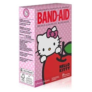 Hello Kitty Band-Aid Adhesive Bandages, Fun First Aid for Kids
