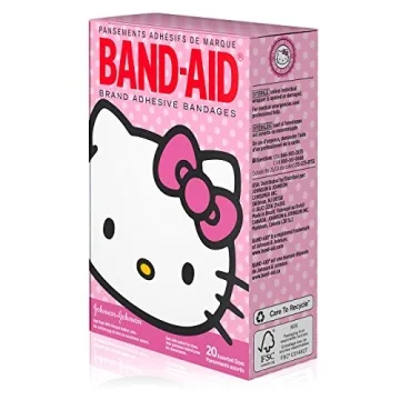Hello Kitty Band-Aid Adhesive Bandages, Fun First Aid for Kids