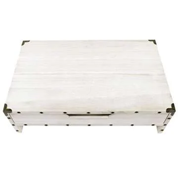 Ikee Design Wooden 2 Tier Monitor Stand with Drawer,Wood Desktop Stands for Laptop ,TV, Computer Riser,Wooden Clutter-Free Desk Storage Organizer,16 1/2 W x 10 1/4 D x 5 1/8 H in, White