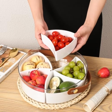 Bandesun Divided Serving Tray - Portable Snack Organizer