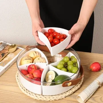 Bandesun Divided Serving Tray - Portable Snack Organizer