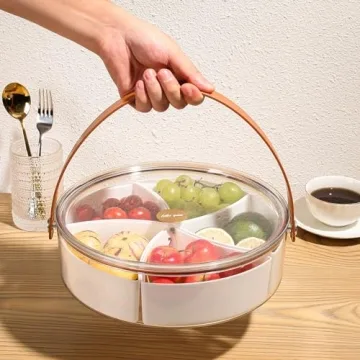 Bandesun Divided Serving Tray - Portable Snack Organizer