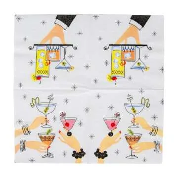 Caspari Cocktail Napkins - Elegant & Eco-Friendly 20 Pack