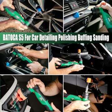 BATOCA S5 Cordless Car Buffer Polisher Sander Dual Action & Rotary Polishing Machine