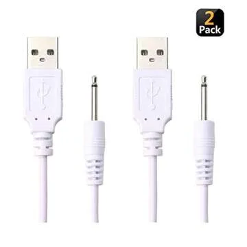 VibeMax Fast Charging USB Cable - Dual Pack of 2 Ft Cords