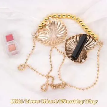 Ledander Mini Heart Shaped Evening Bag for Women