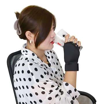 Weighted Gloves for Tremors - 0.5lb Adjustable Support