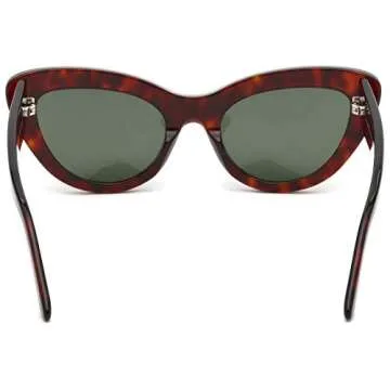 Balenciaga Sunglasses Red Havana Green Lens 53mm