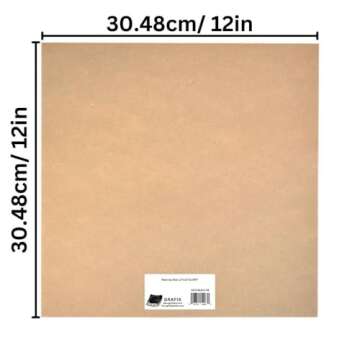 Grafix Medium Weight Chipboard – 12"x12", Natural Acid-Free 0.057” Sheets, Create Three-Dimensional Embellishments for Cards, Papercrafts, Mixed Media, Home Décor, and More, Pack of 25