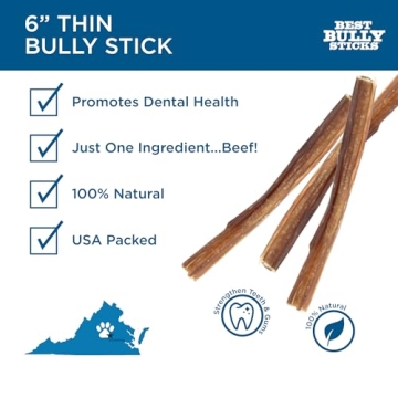 Best Bully Sticks All-Natural Thin Bully Sticks for Dogs