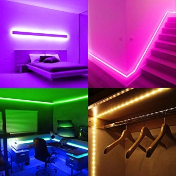DAYBETTER LED Strip Lights 60ft - Multicolor & Remote Control