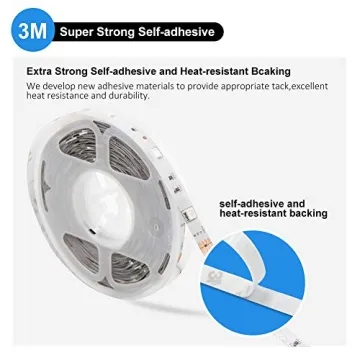 DAYBETTER LED Strip Lights 60ft - Multicolor & Remote Control