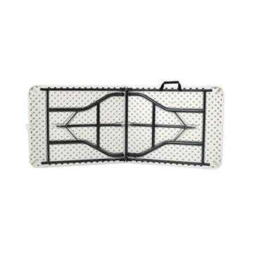 COSCO Fold-in-Half Banquet Table w/Handle, 6ft, White