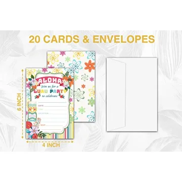 Vibrant Hawaiian Summer Pool Party Invitations for All