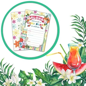 Vibrant Hawaiian Summer Pool Party Invitations for All