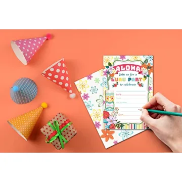 Vibrant Hawaiian Summer Pool Party Invitations for All