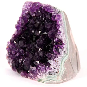 Deep Purple Amethyst Cluster from Uruguay with Selenite Wand
