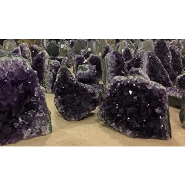 Deep Purple Amethyst Cluster from Uruguay with Selenite Wand