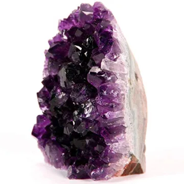 Deep Purple Amethyst Cluster from Uruguay with Selenite Wand