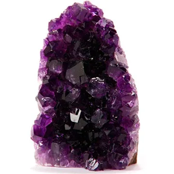 Deep Purple Amethyst Cluster from Uruguay with Selenite Wand