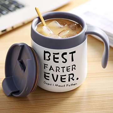 OWOXER Best Dad Ever Mug, Gifts for Dad Gifts Fathers Day, Best Gifts for Dad from Daughter and Son Kids