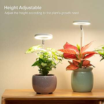 LORDEM Grow Light, Full Spectrum LED Plant Light for Indoor Plants, Height Adjustable Growing Lamp w...