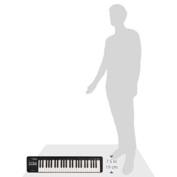 Roland A-49 Lightweight 49-Key MIDI Keyboard Controller, Black