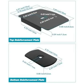 ULTRARM Steel Monitor Mount Reinforcement Plate for Safeguarding Fragile Tabletops