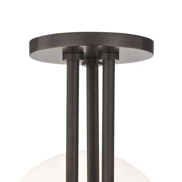 Stunning MITZI Stella Aged Brass Ceiling Fixture 3-Light