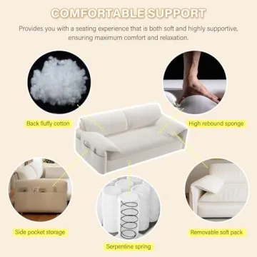 Neylory 3 in 1 Convertible Pull Out Sofa Bed