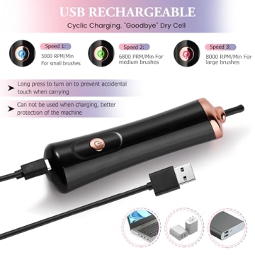 OMANIAC Electronic Makeup Brush Cleaner for Quick Wash & Dry