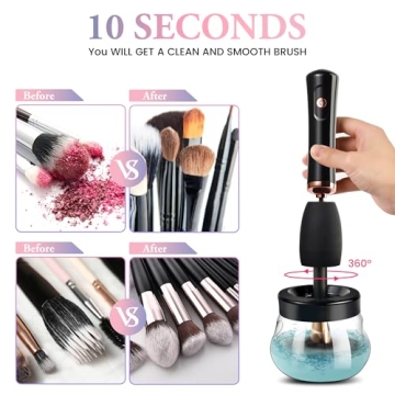 OMANIAC Electronic Makeup Brush Cleaner for Quick Wash & Dry