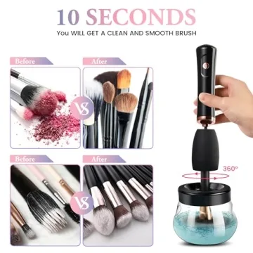 OMANIAC Electronic Makeup Brush Cleaner for Quick Wash & Dry