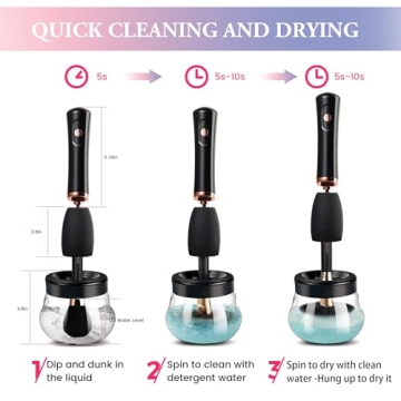 OMANIAC Electronic Makeup Brush Cleaner for Quick Wash & Dry