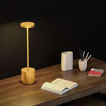 JALVDE Cordless Dining Table Lamp - Adjustable Lighting