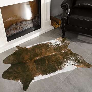 Keeko Faux Cowhide Rug for Modern Home Decor