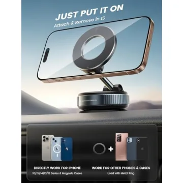 Lamicall 70 LBS Strongest MagSafe Car Phone Holder