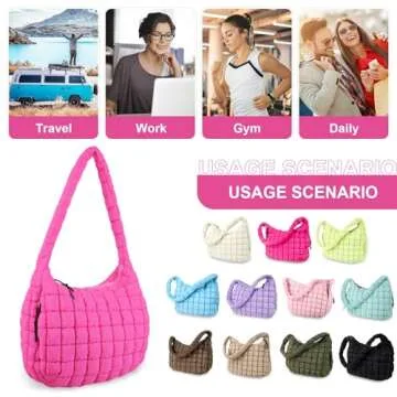 Quilted Puffer Tote Bag for Women - Stylish and Spacious