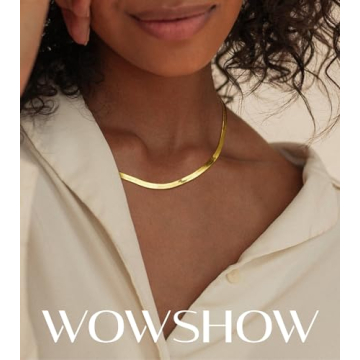 Wowshow Elegant Gold Plated Herringbone Necklace for Women