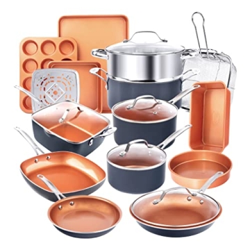 Gotham Steel 20 Pc Cookware Set, Nonstick & Non Toxic