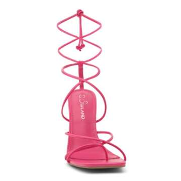Shoe Land Women's Lace Up Heels for Parties and Weddings