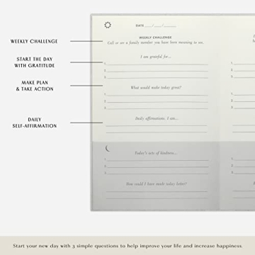 5-Minute Gratitude Journal for Daily Happiness & Mindfulness