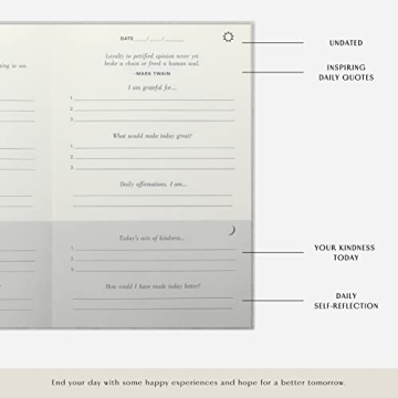 5-Minute Gratitude Journal for Daily Happiness & Mindfulness