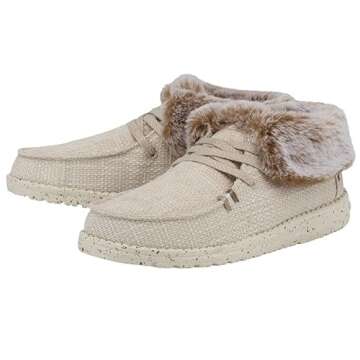 Hey Dude Women’s Britt Boho Leo Silver Lace Up Boots - Comfortable & Lightweight