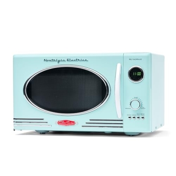 Nostalgia Retro Countertop Microwave Oven - Large 800-Watt - 0.9 cu ft - 12 Pre-Programmed Cooking S...